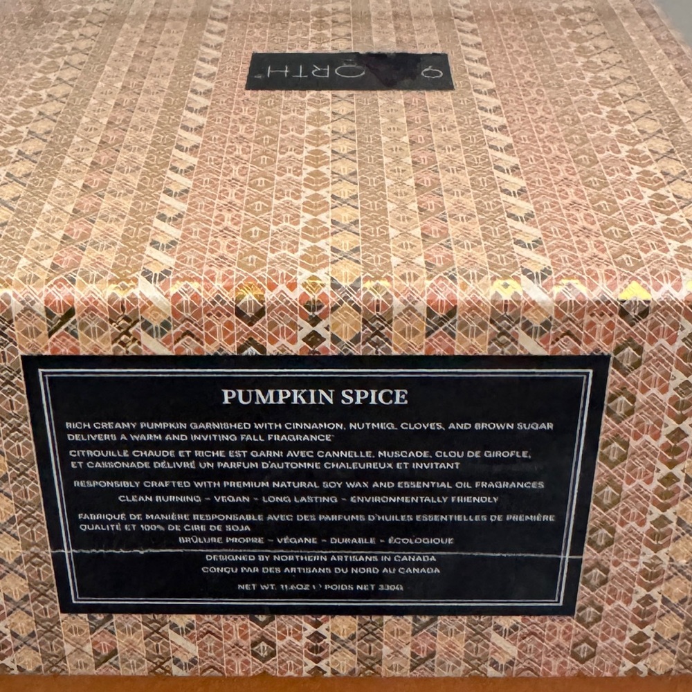 96 North Pumpkin Spice Candle NIB‎